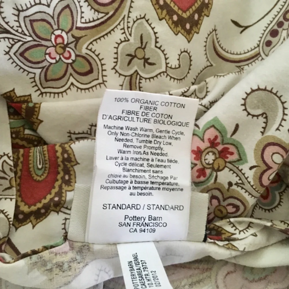 Pottery Barn Charlie Paisley Organic Percale queen/full Duvet Cover